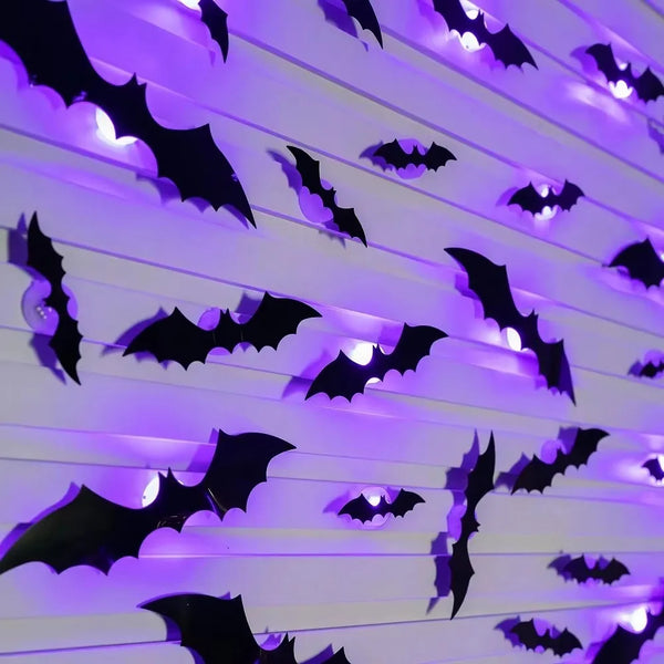 Glow Bats Party Stickers
